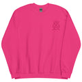 Michelle Mishkin Cotton Embroided Crewneck Sweater Unisex Hot Pink