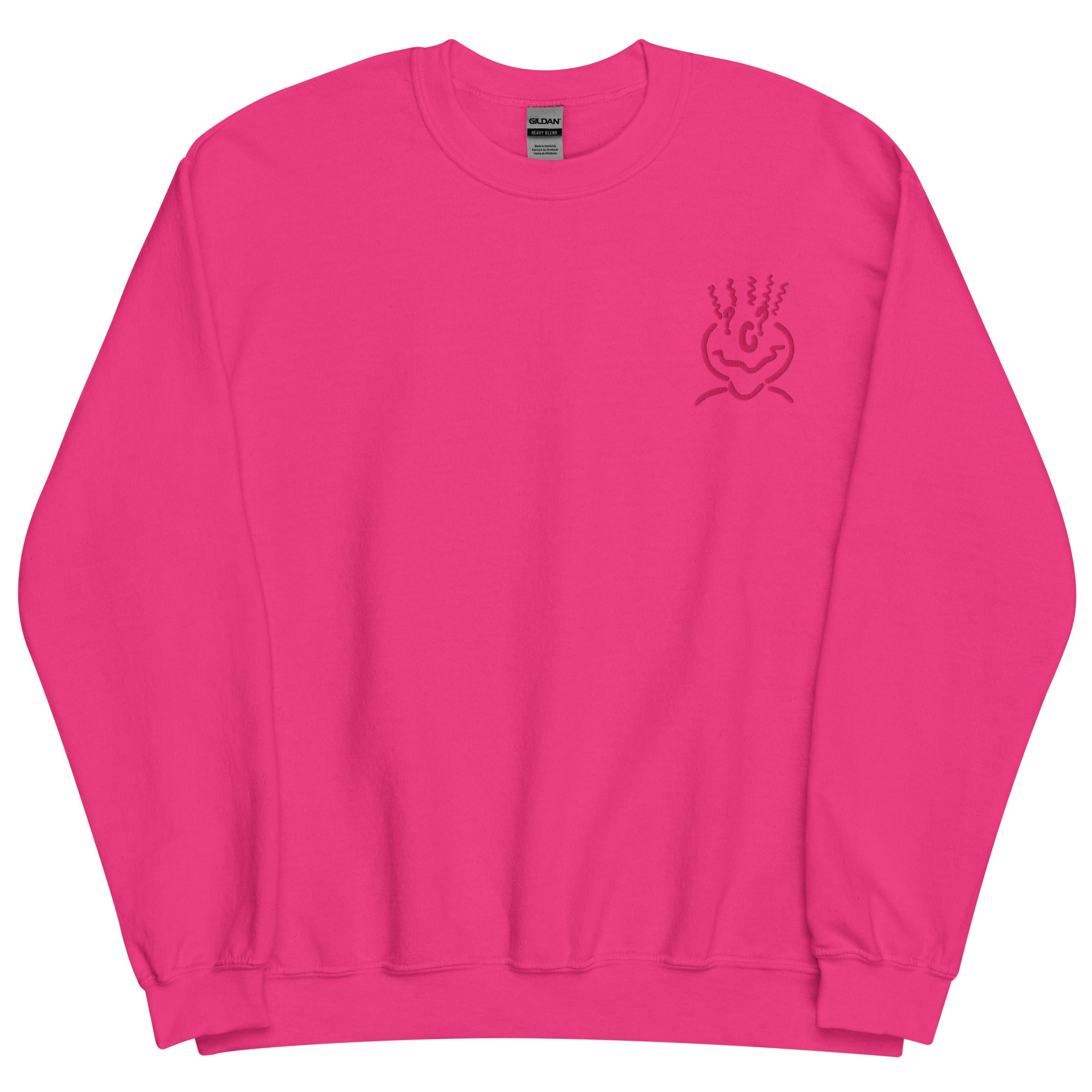 Michelle Mishkin Cotton Embroided Crewneck Sweater Unisex Hot Pink