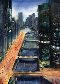 Chicago at Night (print)