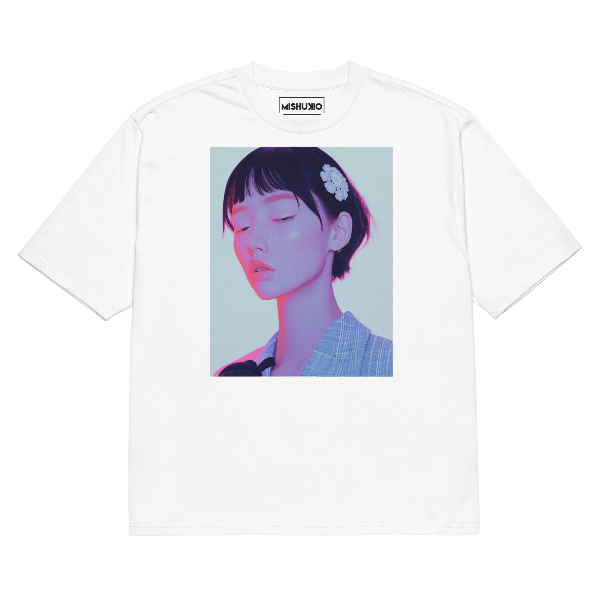 Printed Oversized T-Shirt Unisex White