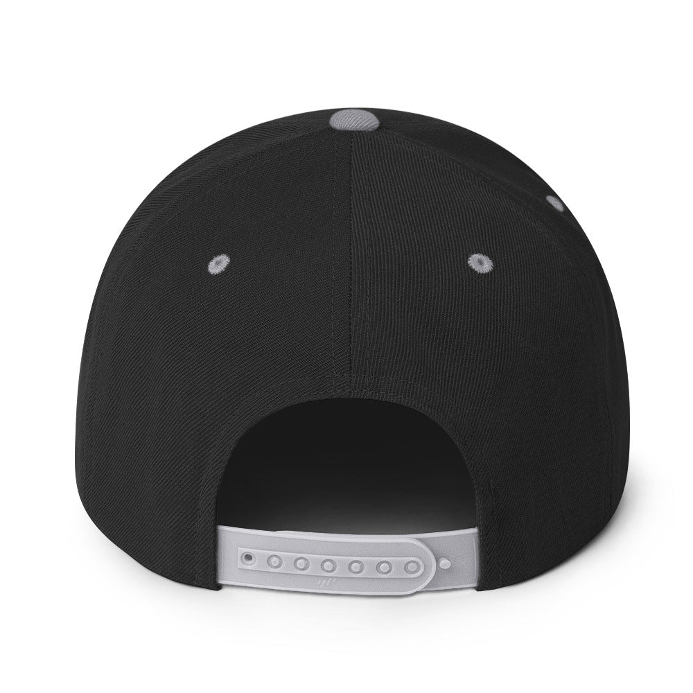 Michelle Mishkin Classic Embroidered Snapback Gray & Black Unisex
