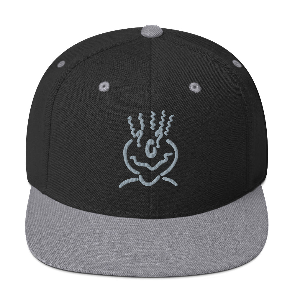 Michelle Mishkin Classic Embroidered Snapback Gray & Black Unisex