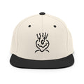 Michelle Mishkin Classic Snapback Embroidered Beige & Black Unisex