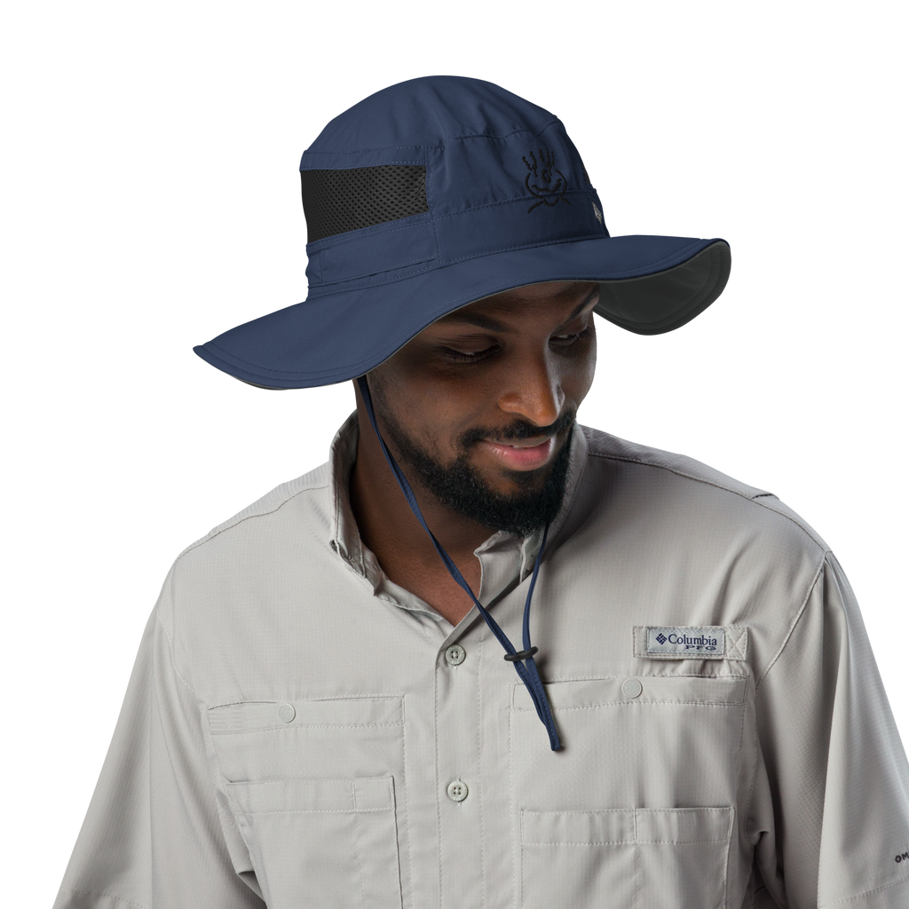 Michelle Mishkin Columbia Booney Embroided Hat Navy Blue