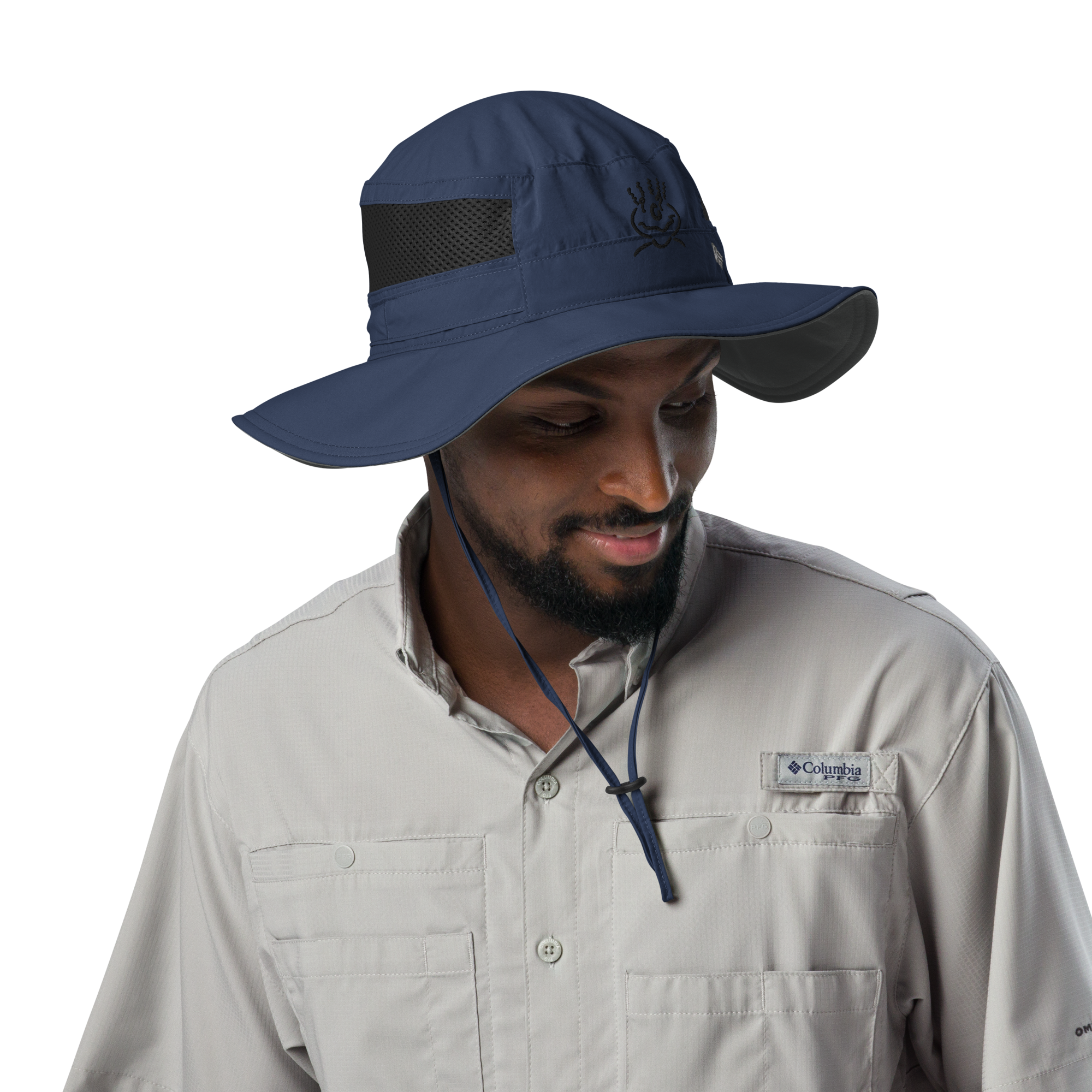 Michelle Mishkin Columbia Booney Embroided Hat Navy Blue