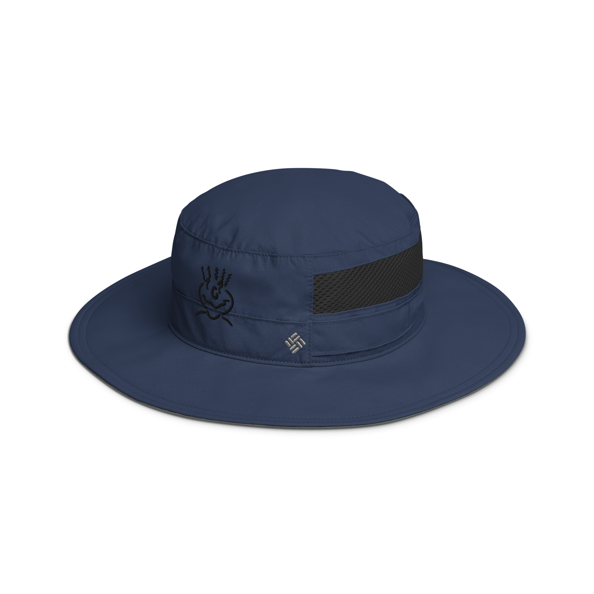 Michelle Mishkin Columbia Booney Embroided Hat Navy Blue