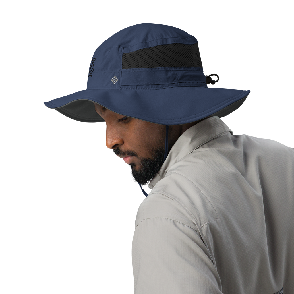 Michelle Mishkin Columbia Booney Embroided Hat Navy Blue