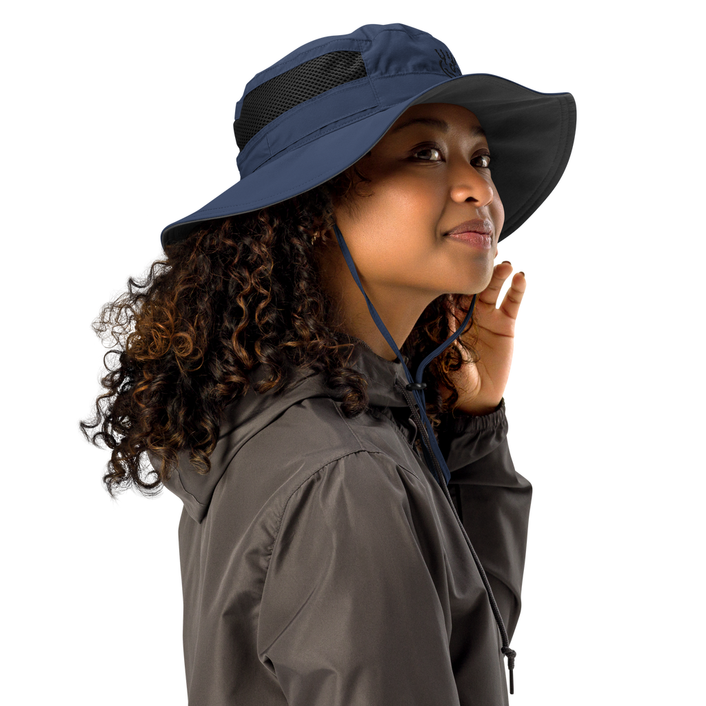 Michelle Mishkin Columbia Booney Embroided Hat Navy Blue