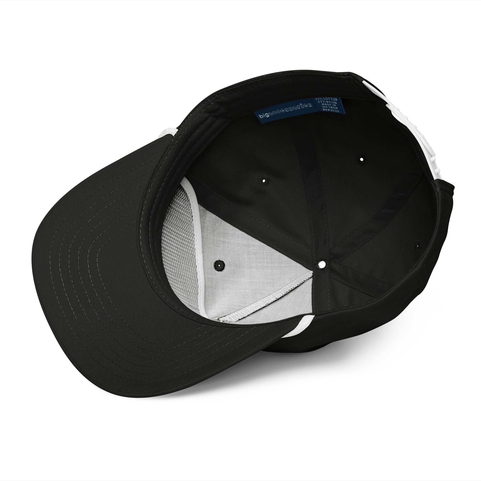 Michelle Mishkin Golf Rope Cap Embroidered Black & White Unisex