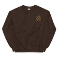 Michelle Mishkin Cotton Embroided Crewneck Sweater Unisex Brown