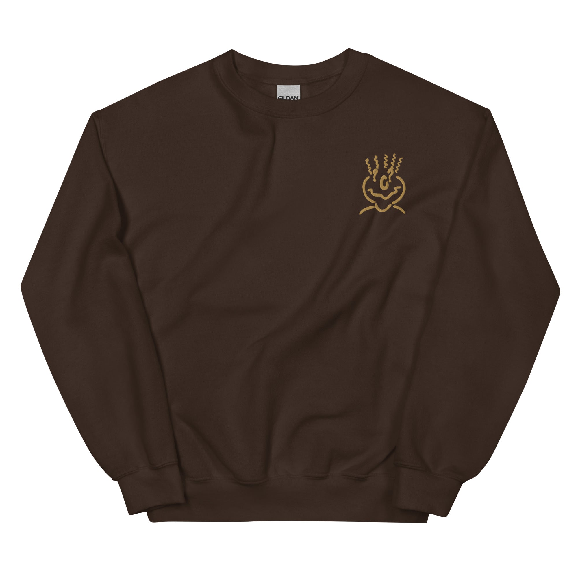 Michelle Mishkin Cotton Embroided Crewneck Sweater Unisex Brown