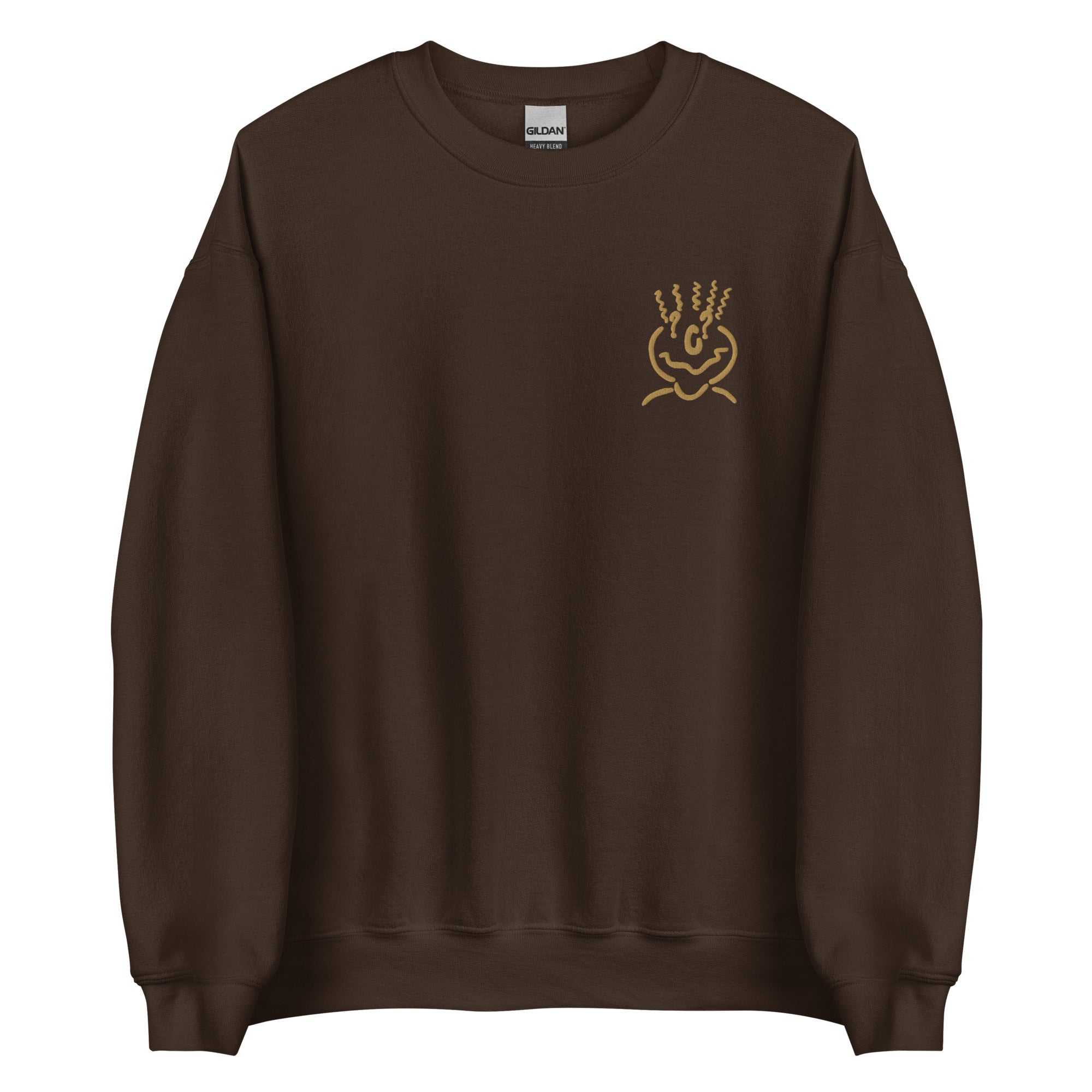 Michelle Mishkin Cotton Embroided Crewneck Sweater Unisex Brown